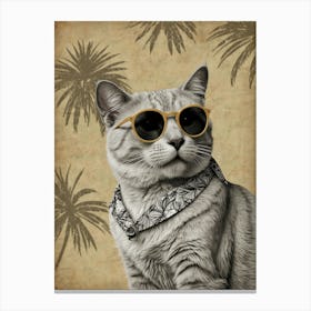 Cat In Sunglasses 1 Canvas Print