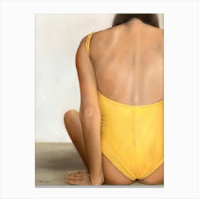 Yellow Swimsuit 2 Canvas Print