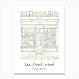 Manchester The Book Nook Pastel Colours 2 Poster Canvas Print