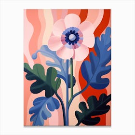 Anemone 6 Hilma Af Klint Inspired Pastel Flower Painting Canvas Print