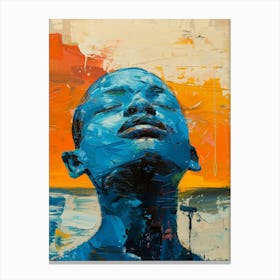 'Blue Man' 7 Canvas Print