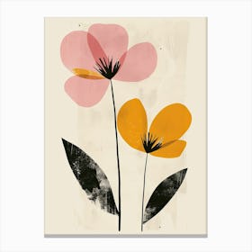 Budapest Flower Market Boho Minimalist Style Canvas Print