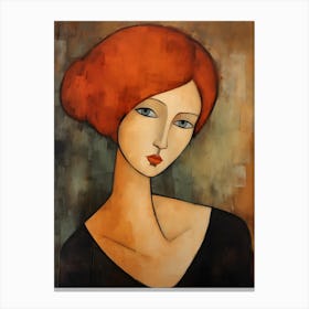 Contemporary art of woman's portrait 7 Canvas Print