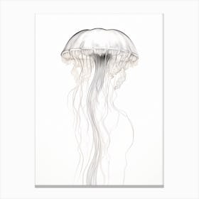 Upside Down Jellyfish Simple Drawing 4 Canvas Print