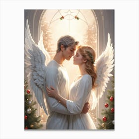 Christmas Angels Love Canvas Print