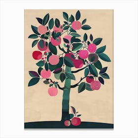 Apple Tree Colourful Illustration 3 1 Canvas Print