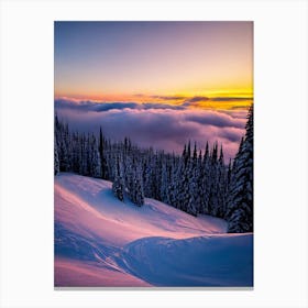 Alyeska Usa Sunrise 2 Skiing Poster Canvas Print