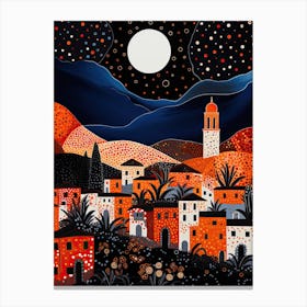 Palermo, Italy, Illustration In The Style Of Pop Art 2 Canvas Print