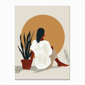 Retro Dreams In Harmony Mid Century Style Canvas Print