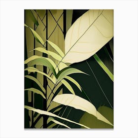 Bamboo Leaf Rousseau Inspired Canvas Print
