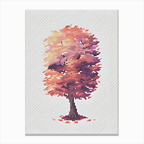 Pixel Tree 1 Canvas Print