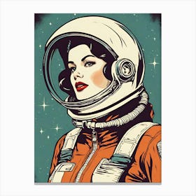 Pop Woman Astronaut girl Canvas Print