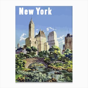 New York Skyline From The Central Park Canvas Print