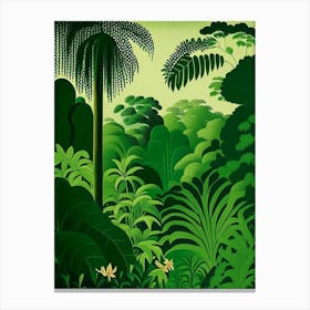 Grenada Green Rousseau Inspired Tropical Destination Canvas Print