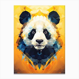 Panda Art In Geometric Abstraction Style 2 Canvas Print