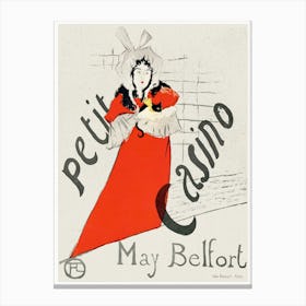 May Belfort (1895), 1, Henri de Toulouse-Lautrec Canvas Print