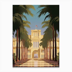 Dolmabahe Palace Modern Pixel Art 2 Canvas Print