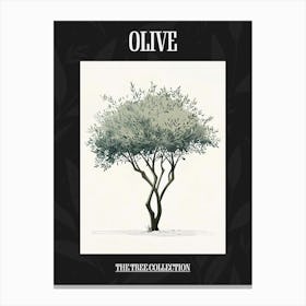Olive Tree Pixel Illustration 2 Poster Canvas Print