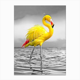 Yellow Flamingo 2 Canvas Print