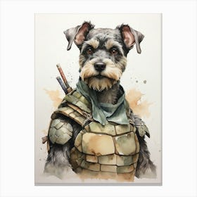 Samurai Dog Canvas Print