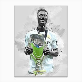 Eduardo Camavinga Real Madrid Super Cup Drawing Canvas Print