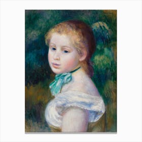 Head Of Young Girl, Pierre Auguste Renoir Canvas Print