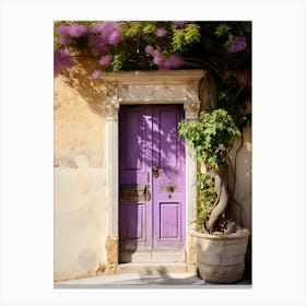 Purple Mediterranean Door Canvas Print