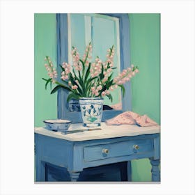 Bathroom Vanity Painting With A Lily Of The Valley Bouquet 4 Canvas Print