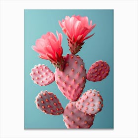 pink cactus i Canvas Print