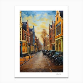 Amsterdam. Holland. beauty City . Colorful buildings. Simplicity of life. Stone paved roads.21 Canvas Print