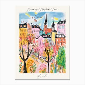 Poster Of Berlin, Dreamy Storybook Illustration 4 Canvas Print