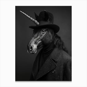 Unicorn In A Hat Canvas Print