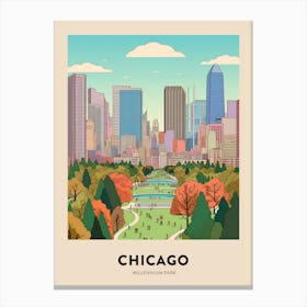 Millennium Park 5 Chicago Travel Poster Canvas Print