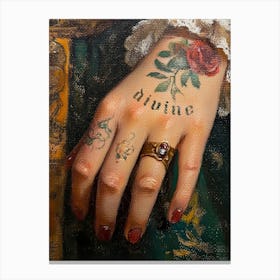 Divine tattoo Canvas Print