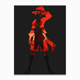 Anime Negative Space ― Luffy One Piece Canvas Print