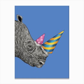 Party Rhino Canvas Print