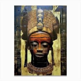Sacred Rituals: African Masked Traditions Canvas Print