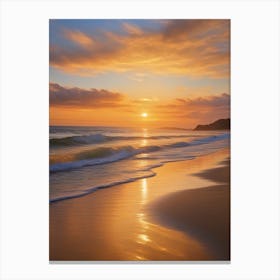 Sunset On The Beach 1 Canvas Print