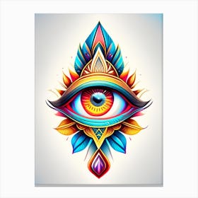 Pineal Gland, Symbol, Third Eye Tattoo 2 Canvas Print