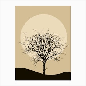 Silhouette Of A Tree 1 Canvas Print