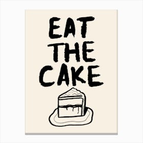 Eat The Cake Cream Canvas Print
