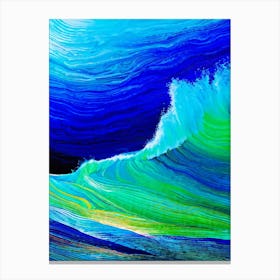 Abstract Representation Of A Tropical Ocean Wave Bright Colors Evoking The Essence Of Caribbean Bea (1) Canvas Print