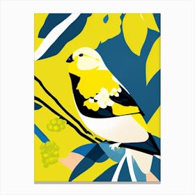 American Goldfinch Pop Matisse Bird Canvas Print