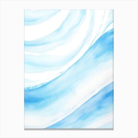 Blue Ocean Wave Watercolor Vertical Composition 115 Canvas Print