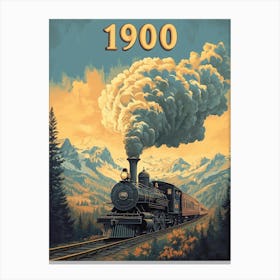 Aihrgdesign A Vintage Poster Of A Steam Locomotive In 1900 Tr C8bbd073 8616 40a0 Bdf3 Dfaa7edf89ff 3 Canvas Print