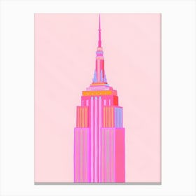 Nyc, New York, Barbiecore Canvas Print