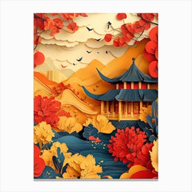 Chinese Paper Art Canvas Print