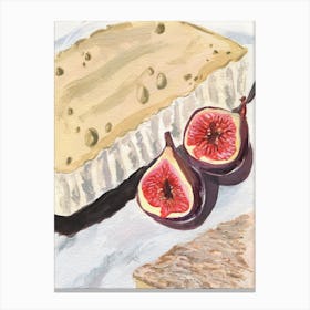 Cheeseboard And Figs Canvas Print