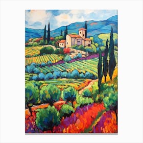 Tuscany Italy 3 Fauvist Painting Canvas Print