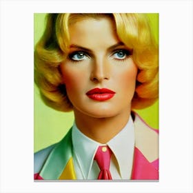 Rene Russo Colourful Pop Movies Art Movies Canvas Print